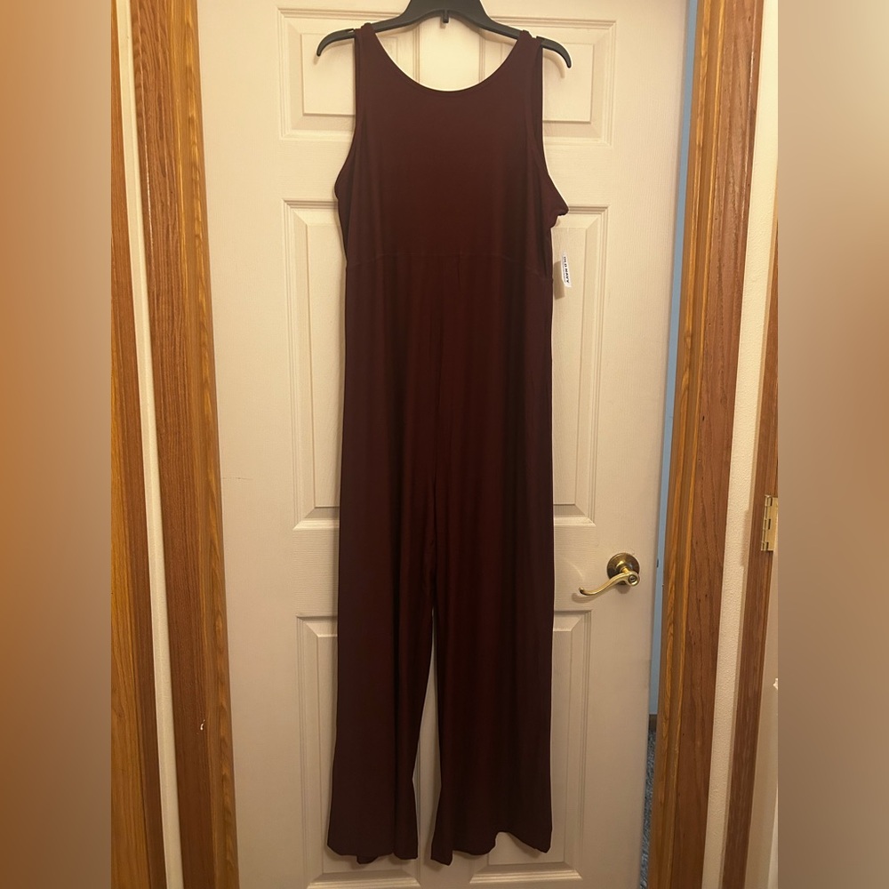 Old Navy Burgundy Cloudmotion Jumpsuit